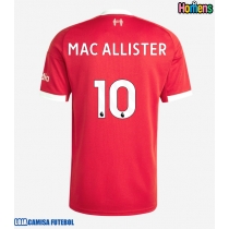 Camisa de Futebol Liverpool Alexis Mac Allister #10 Equipamento Principal 2025-26 Manga Curta